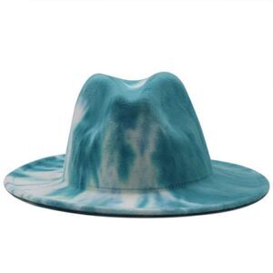 Mint Green Tie Dye Unisex Fedora  Hat